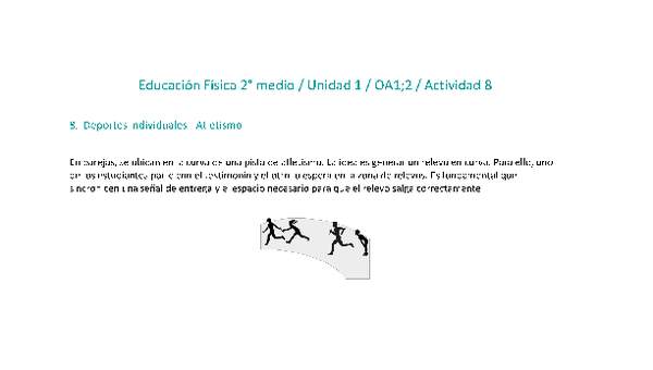 Educación Física 2 medio-Unidad 1-OA1;2-Actividad 8 Educación Física 2 medio-Unidad 1-OA1;2-Actividad 8