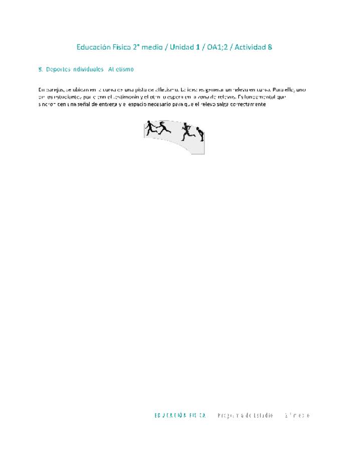 Educación Física 2 medio-Unidad 1-OA1;2-Actividad 8 Educación Física 2 medio-Unidad 1-OA1;2-Actividad 8
