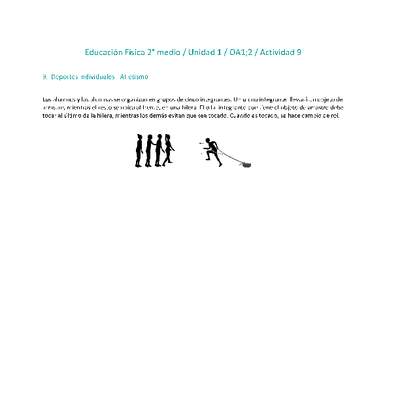 Educación Física 2 medio-Unidad 1-OA1;2-Actividad 9 Educación Física 2 medio-Unidad 1-OA1;2-Actividad 9