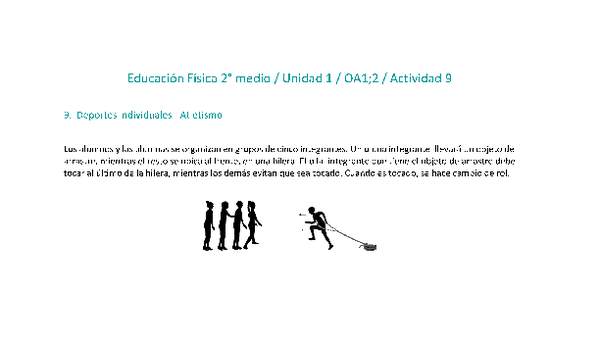 Educación Física 2 medio-Unidad 1-OA1;2-Actividad 9 Educación Física 2 medio-Unidad 1-OA1;2-Actividad 9