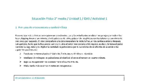 Educación Física 2 medio-Unidad 1-OA3-Actividad 1 Educación Física 2 medio-Unidad 1-OA3-Actividad 1