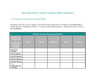 Educación Física 2 medio-Unidad 1-OA3-Actividad 2 Educación Física 2 medio-Unidad 1-OA3-Actividad 2