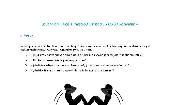 Educación Física 2 medio-Unidad 1-OA3-Actividad 4 Educación Física 2 medio-Unidad 1-OA3-Actividad 4
