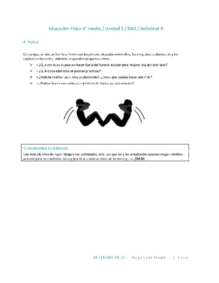 Educación Física 2 medio-Unidad 1-OA3-Actividad 4 Educación Física 2 medio-Unidad 1-OA3-Actividad 4