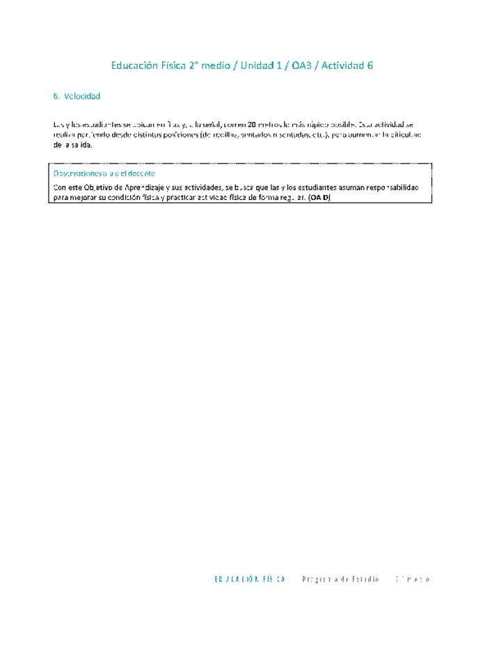 Educación Física 2 medio-Unidad 1-OA3-Actividad 6 Educación Física 2 medio-Unidad 1-OA3-Actividad 6