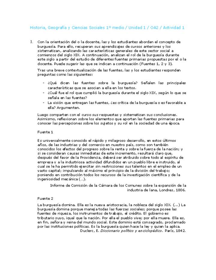 Historia 1 medio-Unidad 1-OA2-Actividad 1 Historia 1 medio-Unidad 1-OA2-Actividad 1