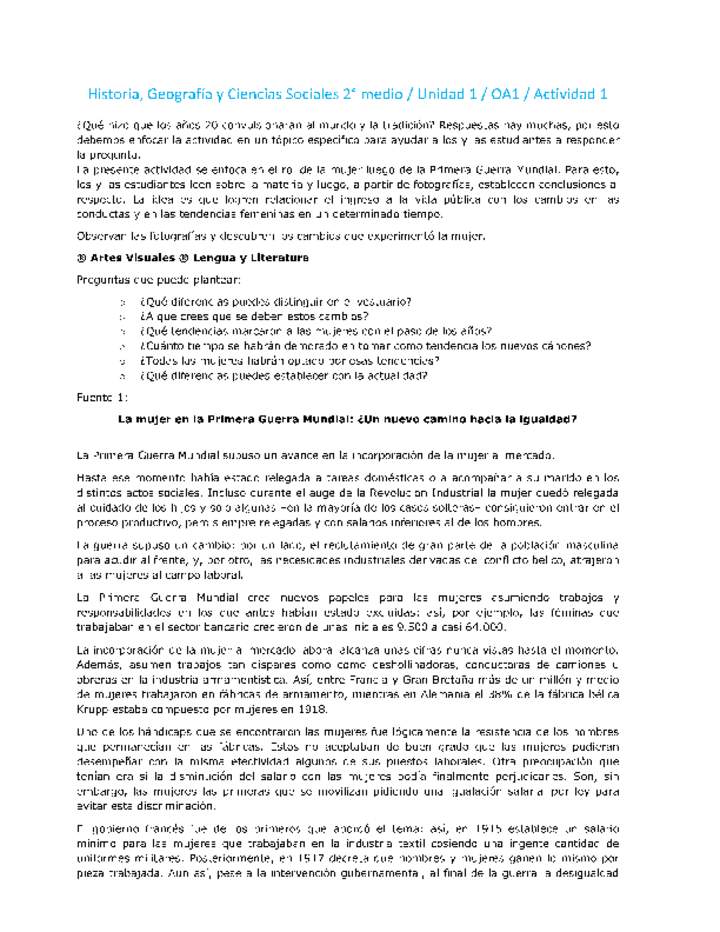 Historia 2 medio-Unidad 1-OA1-Actividad 1 Historia 2 medio-Unidad 1-OA1-Actividad 1