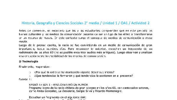 Historia 2 medio-Unidad 1-OA1-Actividad 2 Historia 2 medio-Unidad 1-OA1-Actividad 2
