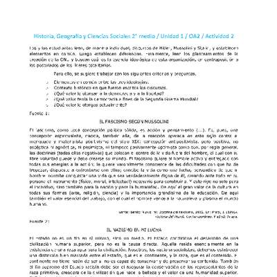 Historia 2 medio-Unidad 1-OA2-Actividad 2 Historia 2 medio-Unidad 1-OA2-Actividad 2