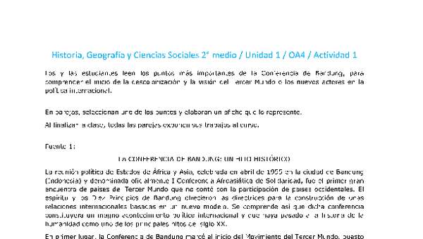 Historia 2 medio-Unidad 1-OA4-Actividad 1 Historia 2 medio-Unidad 1-OA4-Actividad 1