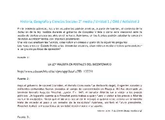 Historia 2 medio-Unidad 1-OA6-Actividad 2 Historia 2 medio-Unidad 1-OA6-Actividad 2