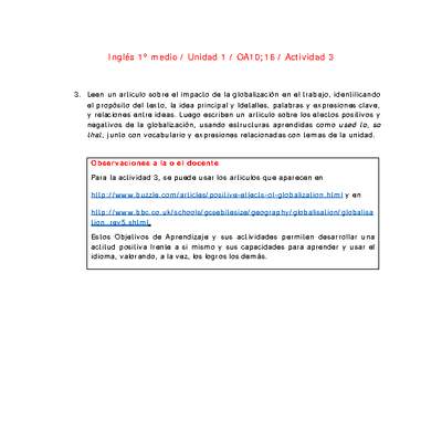 Inglés 1 medio-Unidad 1-OA10;16-Actividad 3 Inglés 1 medio-Unidad 1-OA10;16-Actividad 3