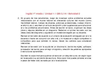 Inglés 1 medio-Unidad 1-OA13;14-Actividad 2 Inglés 1 medio-Unidad 1-OA13;14-Actividad 2