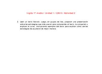 Inglés 1 medio-Unidad 1-OA15-Actividad 2 Inglés 1 medio-Unidad 1-OA15-Actividad 2