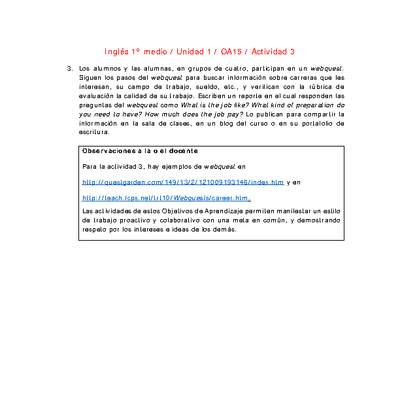 Inglés 1 medio-Unidad 1-OA15-Actividad 3 Inglés 1 medio-Unidad 1-OA15-Actividad 3