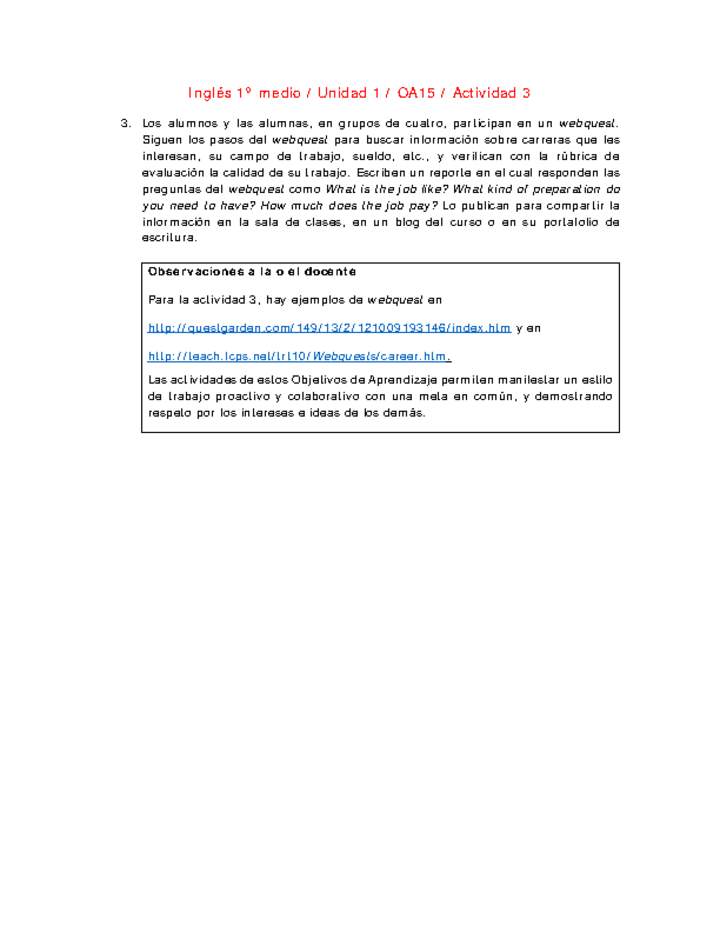 Inglés 1 medio-Unidad 1-OA15-Actividad 3 Inglés 1 medio-Unidad 1-OA15-Actividad 3