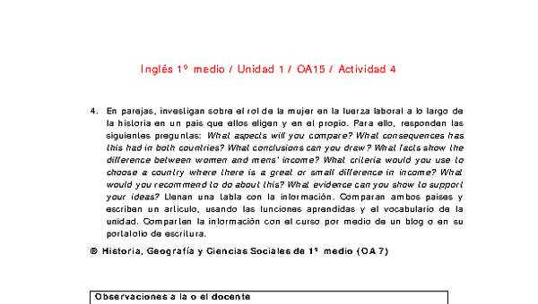 Inglés 1 medio-Unidad 1-OA15-Actividad 4 Inglés 1 medio-Unidad 1-OA15-Actividad 4