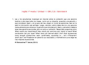 Inglés 1 medio-Unidad 1-OA1;7;8-Actividad 4 Inglés 1 medio-Unidad 1-OA1;7;8-Actividad 4
