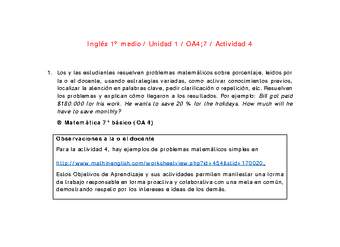 Inglés 1 medio-Unidad 1-OA4;7-Actividad 4 Inglés 1 medio-Unidad 1-OA4;7-Actividad 4