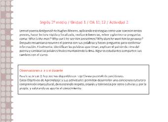 Inglés 2 medio-Unidad 1-OA11;12-Actividad 2 Inglés 2 medio-Unidad 1-OA11;12-Actividad 2