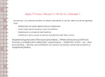 Inglés 2 medio-Unidad 1-OA15;16-Actividad 1 Inglés 2 medio-Unidad 1-OA15;16-Actividad 1