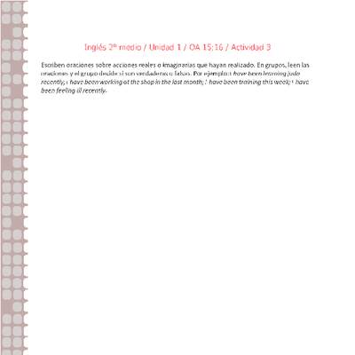 Inglés 2 medio-Unidad 1-OA15;16-Actividad 3 Inglés 2 medio-Unidad 1-OA15;16-Actividad 3