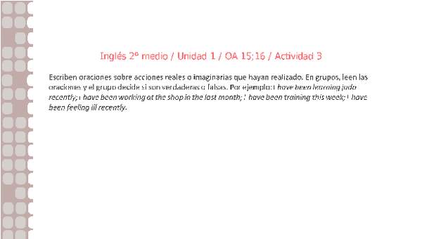 Inglés 2 medio-Unidad 1-OA15;16-Actividad 3 Inglés 2 medio-Unidad 1-OA15;16-Actividad 3