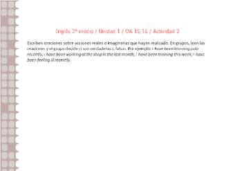 Inglés 2 medio-Unidad 1-OA15;16-Actividad 3 Inglés 2 medio-Unidad 1-OA15;16-Actividad 3