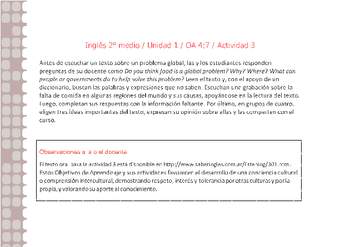 Inglés 2 medio-Unidad 1-OA4;7-Actividad 3 Inglés 2 medio-Unidad 1-OA4;7-Actividad 3