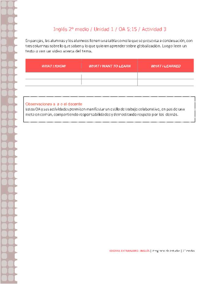 Inglés 2 medio-Unidad 1-OA5;15-Actividad 3 Inglés 2 medio-Unidad 1-OA5;15-Actividad 3
