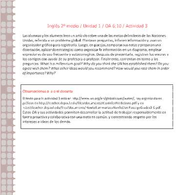 Inglés 2 medio-Unidad 1-OA6;10-Actividad 3 Inglés 2 medio-Unidad 1-OA6;10-Actividad 3