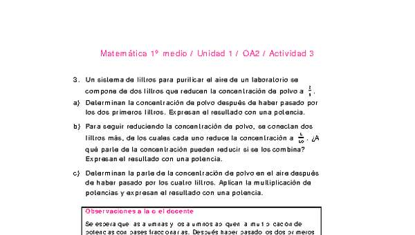 Matemática 1 medio-Unidad 1-OA2-Actividad 3 Matemática 1 medio-Unidad 1-OA2-Actividad 3