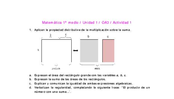 Matemática 1 medio-Unidad 1-OA3-Actividad 1 Matemática 1 medio-Unidad 1-OA3-Actividad 1