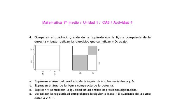 Matemática 1 medio-Unidad 1-OA3-Actividad 4 Matemática 1 medio-Unidad 1-OA3-Actividad 4