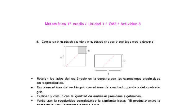 Matemática 1 medio-Unidad 1-OA3-Actividad 8 Matemática 1 medio-Unidad 1-OA3-Actividad 8
