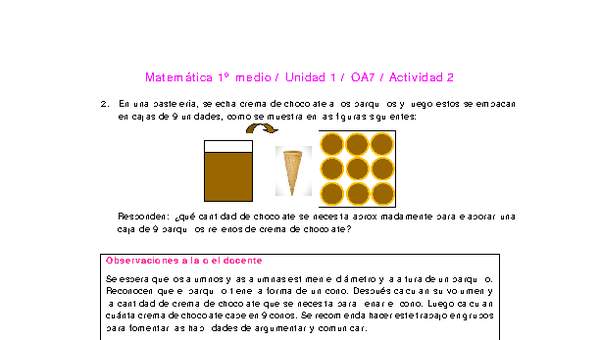 Matemática 1 medio-Unidad 1-OA7-Actividad 2 Matemática 1 medio-Unidad 1-OA7-Actividad 2