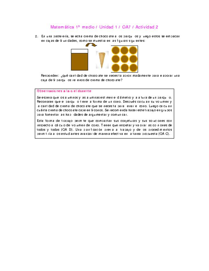 Matemática 1 medio-Unidad 1-OA7-Actividad 2 Matemática 1 medio-Unidad 1-OA7-Actividad 2