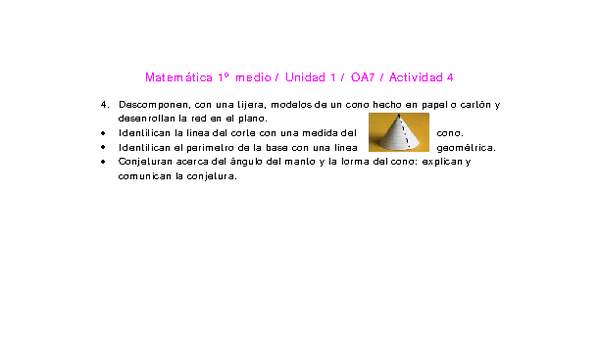 Matemática 1 medio-Unidad 1-OA7-Actividad 4 Matemática 1 medio-Unidad 1-OA7-Actividad 4