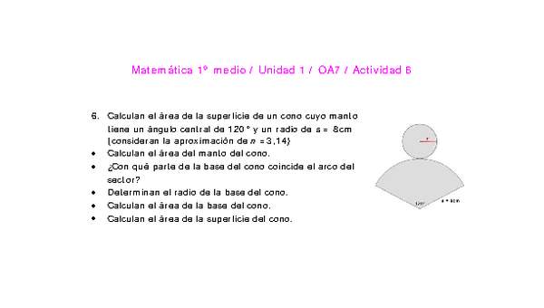 Matemática 1 medio-Unidad 1-OA7-Actividad 6 Matemática 1 medio-Unidad 1-OA7-Actividad 6
