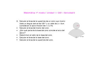 Matemática 1 medio-Unidad 1-OA7-Actividad 6 Matemática 1 medio-Unidad 1-OA7-Actividad 6