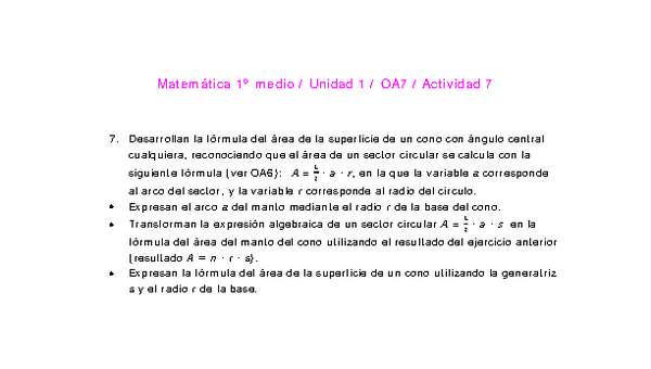 Matemática 1 medio-Unidad 1-OA7-Actividad 7 Matemática 1 medio-Unidad 1-OA7-Actividad 7