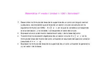 Matemática 1 medio-Unidad 1-OA7-Actividad 7 Matemática 1 medio-Unidad 1-OA7-Actividad 7