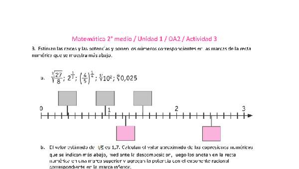 Matemática 2 medio-Unidad 1-OA2-Actividad 3 Matemática 2 medio-Unidad 1-OA2-Actividad 3