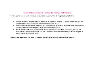 Matemática 2 medio-Unidad 1-OA2-Actividad 9 Matemática 2 medio-Unidad 1-OA2-Actividad 9
