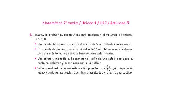 Matemática 2 medio-Unidad 1-OA7-Actividad 3 Matemática 2 medio-Unidad 1-OA7-Actividad 3