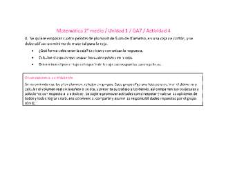 Matemática 2 medio-Unidad 1-OA7-Actividad 4 Matemática 2 medio-Unidad 1-OA7-Actividad 4