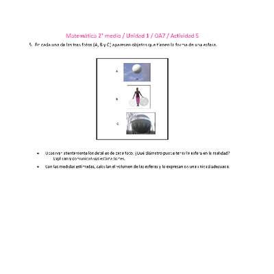 Matemática 2 medio-Unidad 1-OA7-Actividad 5 Matemática 2 medio-Unidad 1-OA7-Actividad 5