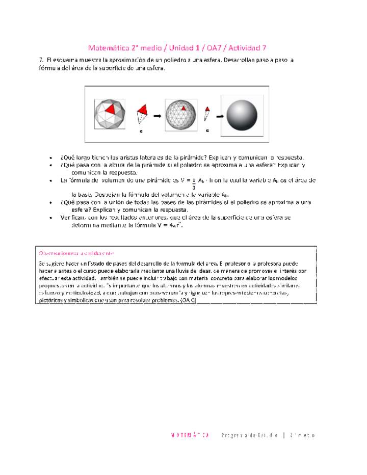 Matemática 2 medio-Unidad 1-OA7-Actividad 7 Matemática 2 medio-Unidad 1-OA7-Actividad 7