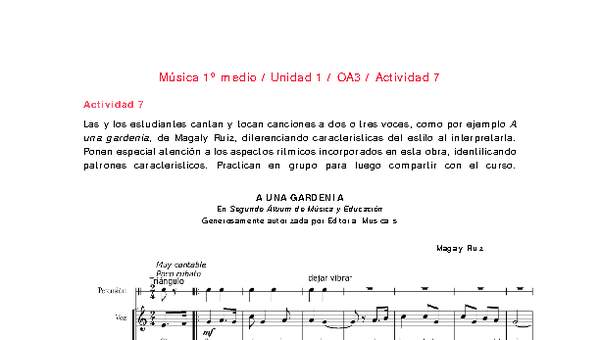 Artes Musicales 1 medio-Unidad 1-OA3-Actividad 7 Artes Musicales 1 medio-Unidad 1-OA3-Actividad 7