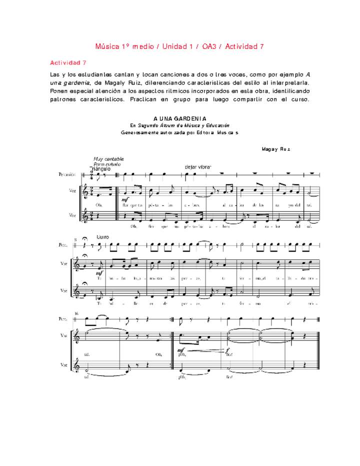 Artes Musicales 1 medio-Unidad 1-OA3-Actividad 7 Artes Musicales 1 medio-Unidad 1-OA3-Actividad 7